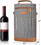 Tirrinia 2 Bottle Insulated Wine Tote Carrier Bag - Image 4