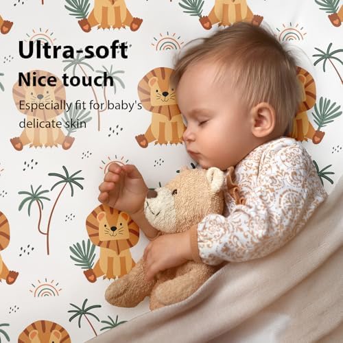 Baby Bedside Bassinet Sheets Fitted, 33”x20” Compatible - Image 2