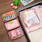4 pcs Clear Zipper Pouches, Hard Shell Zipper Case, Toiletry Bag - Image 6