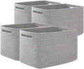 OIAHOMY 4 Pack Storage Baskets for Organizing 15L Cube Storage Bins Grey by MasterofSpaceOptimization