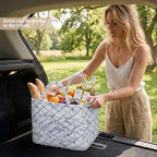 Floral Fabric Storage Basket Car Interior Storage Basket Underwear Sundries - Image 2