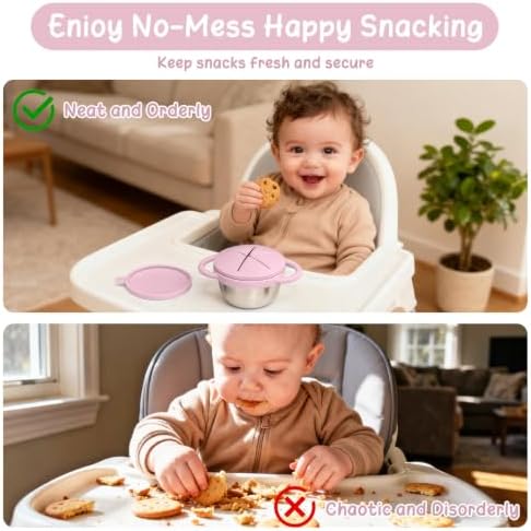 2 Pack Baby Stainless Steel Snack Containers - Image 4