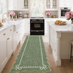 GarveeHome Scalloped Hallway Runner Rug 2x6 Non Slip Bedroom Rugs - Image 2