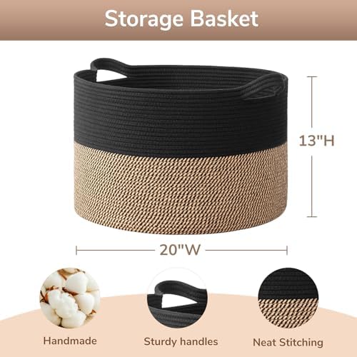 Goodpick 65L Large Cotton Rope Kids Toy Storage Basket - Image 3