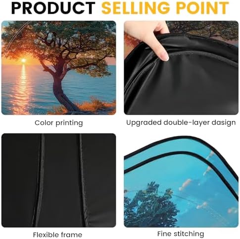 Car Windshield Sun Shade Foldable Reflector Sunshade - Image 4
