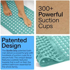GORILLA GRIP Bath Tub Shower Mat, Bathtub Floor Liner, 35x16 Turquoise - Image 3