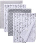 Gina Era Flannel Receiving Blankets, Baby Swaddle Blankets 100% Cotton 4 Pcs by GinaEra