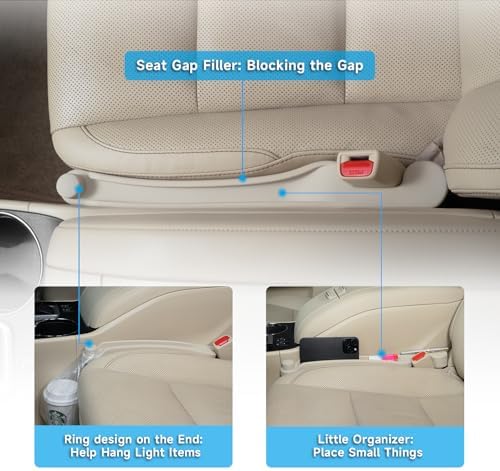 Givifive Car Seat Gap Filler Organizer 2Pack Soft Foam 3IN1 Multifunctional - Image 3