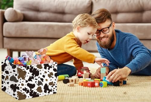 Rectangular Cow Basket Kids Basket Baby Storage Bin Basket Organizer Box - Image 4