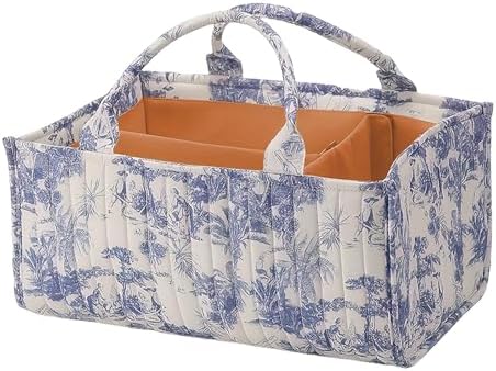 Floral Baby Diaper Caddy Organizer, Cute Nursery Storage Basket Gift by ALINUOYQ