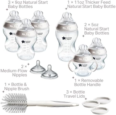 Tommee Tippee Natural Start Baby Bottle Set, Breast-Like Nipples - Image 2