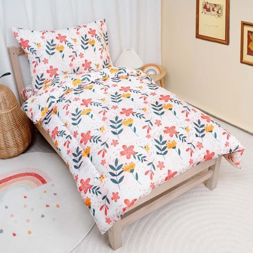 TinyPalsa 4-Piece Toddler Bedding Set, Toddler Bed Comforter Set by TinyPalsa