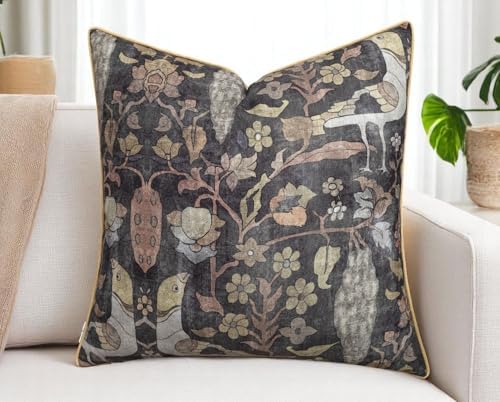 Bird Floral Print 22x22 Throw Pillow Cover - Image 5