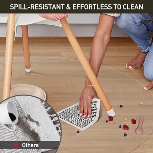 Clear Plastic Area Mat for Under Dining Table, 8ft Round No Slip Waterproof - Image 2