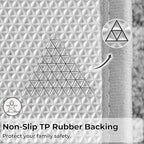 GRANNY SAYS Gray Bathroom Rug 71" x 24", Non-Slip Microfiber Bath Mat - Image 6