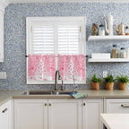 Pink Christmas Kitchen Curtains and Valances Set - Image 5