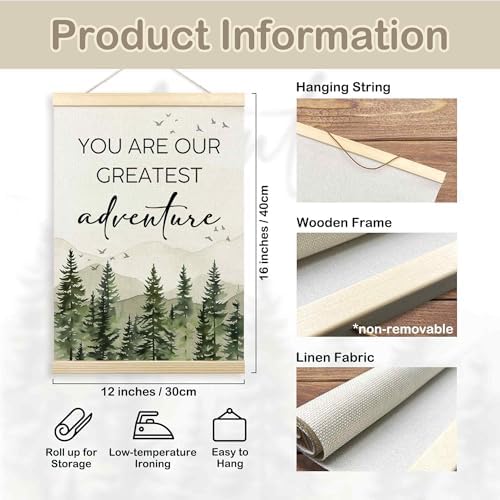 TLESKE Woodland Baby Nursery Decor Poster Hanger Frame, Forest Mountain Hanging - Image 7