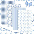 Peryiter 4 Pack Crib Sheets for Baby 52'' X 28" Blue Bow Crib Sheet - Image 3