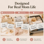 Mom & Baby Pouch Set, Diaper Bag Organizer Insert, Canvas Travel & Hospital Bag - Image 6