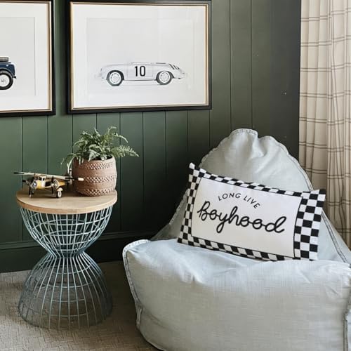 Long Live Boyhood Boys Room Throw Pillow Cover 12x20, Playroom Kids Throw - Image 3