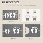 GRANNY SAYS Deep Grey Bathroom Rugs Set 3 Piece, Soft Microfiber Bath Mats - Image 2