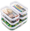 Clear Hard Shell Zipper Cases, Plastic Hard Sided Zippers Pouches Clear by CarryEpic