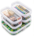 Clear Hard Shell Zipper Cases, Plastic Hard Sided Zippers Pouches Clear by CarryEpic