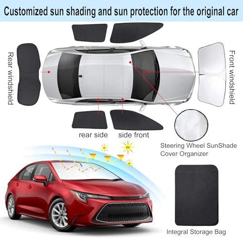 TINGLU Window Shades for Toyota Corolla Hatchback 2020-2026 Accessories Side - Image 3