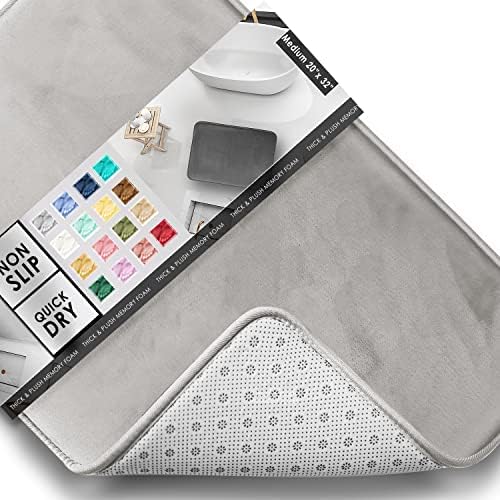 Clara Clark Bathroom Rugs, Velvet Memory Foam Bath Mat, Machine Washable Bath by ClaraClark