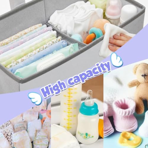 Hanging Diaper Organizer for Playpen Crib Bassinet, Non-Sagging Changing Table - Image 4