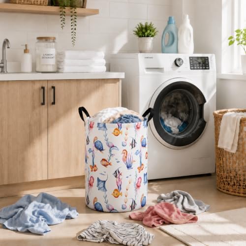 Large Laundry Basket Canvas Storage Bins Baby Nursery Hamper - Image 7