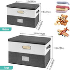 Large Linen Fabric Foldable Storage Bins - Image 6