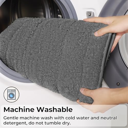 GRANNY SAYS Grey Bathroom Rugs Set 2 Piece, Non Slip Microfiber Bath Mats - Image 7