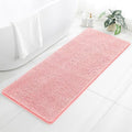 Chenille Bathroom Runner Rug 24"x60" Pink, Plush Bath Mat by Kildoss