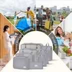 8 Set Packing Cubes for Travel Luggage Organizer Bags for Family, Mesh Packing - Image 7