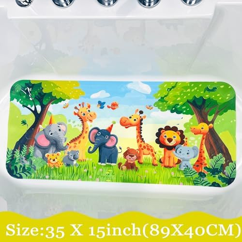 BEEHOMEE Kids Bath Mat for Tub, Non-Slip Toddler Bathtub Mat - Image 4