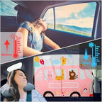 Car Window Shades, Cute Cartoon Auto Sunshades - Image 5