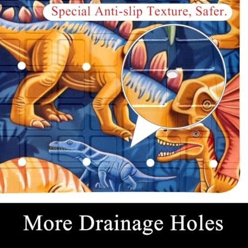 Shower Mat Bathtub Mat, 26.8x15.1 inch, Non-Slip Bath Mat - Image 2