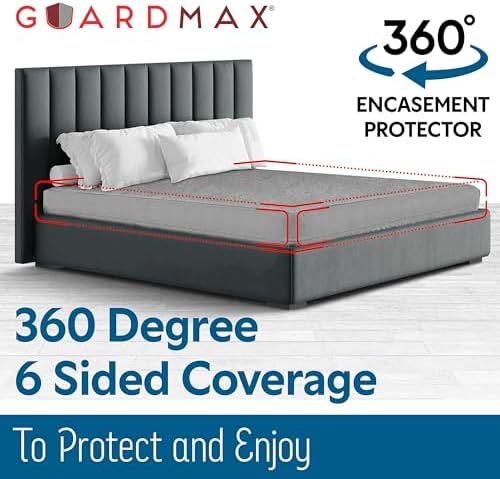Guardmax King Mattress Encasement Zippered, 100% Waterproof Mattress Protector - Image 6