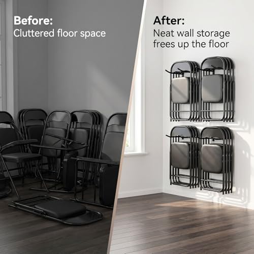 Garage Storage Mechanism Wall Mounted, Folding chair storage rack, Garden Tool - Image 4