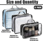 Hillban 6 Pcs Large Clear Packing Cubes - Image 2