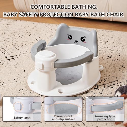 Baby Bath Seat for Babies 6 Months and Up, Non-Slip Bathtub Support Seat for - Image 5