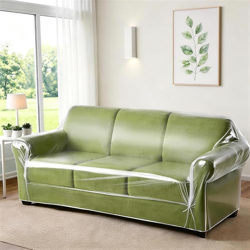 KEBE Clear Thicker Plastic Couch Cover by KEBE