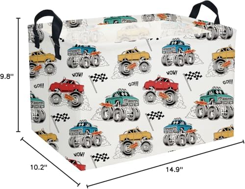 Essme Rectangular Monster Truck Baskets, Car Storage Bins - Image 2