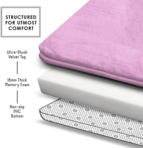 Clara Clark Bathroom Rugs, Velvet Memory Foam Bath Mat, Machine Washable Bath - Image 6