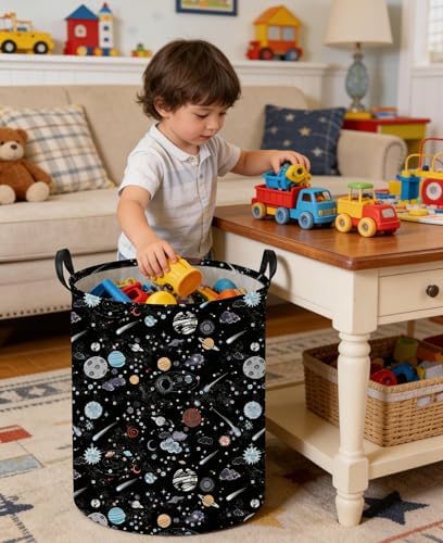 Moon and Stars Laundry hamper Baby Laundry Hamper Collapsible Canvas Waterproof - Image 2