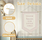 Girls Room Decor, Thank Heaven for Little Girls Wall Banner Flag - Image 7