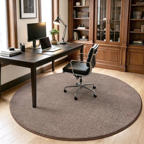 Keeko Round Area Rug 6ft for Living Room Bedroom, Soft Washable Circle Rug - Image 6
