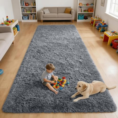 OLANLY 4x9 Area Rugs for Living Room Bedroom, Machine Washable Soft Fluffy by OLANLY