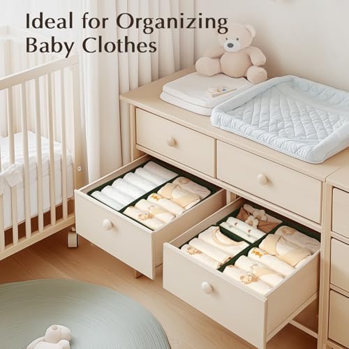 DIMJ Drawer Organizers Clothes, Fabric Closet Organizers and Storage, Shallow - Image 4